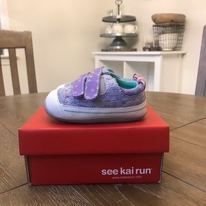 See Kai Run Robyne Purple Jersey Infant Shoe